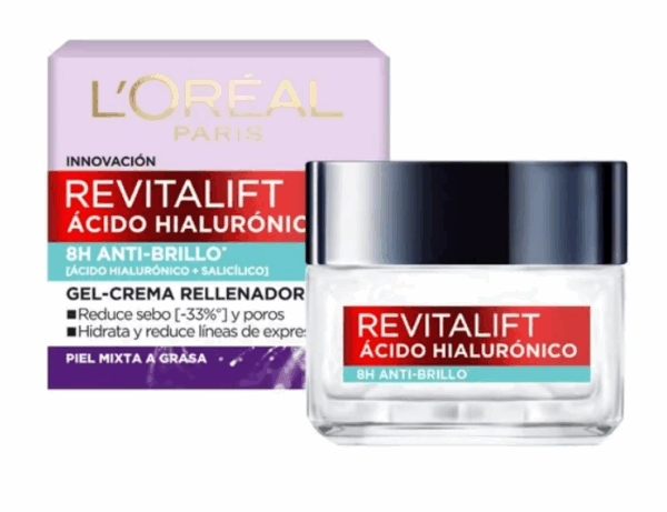 LOREAL REVITALIFT RUTINA ANTI-BRILLO ACIDO HIALURONICO - Imagen 3